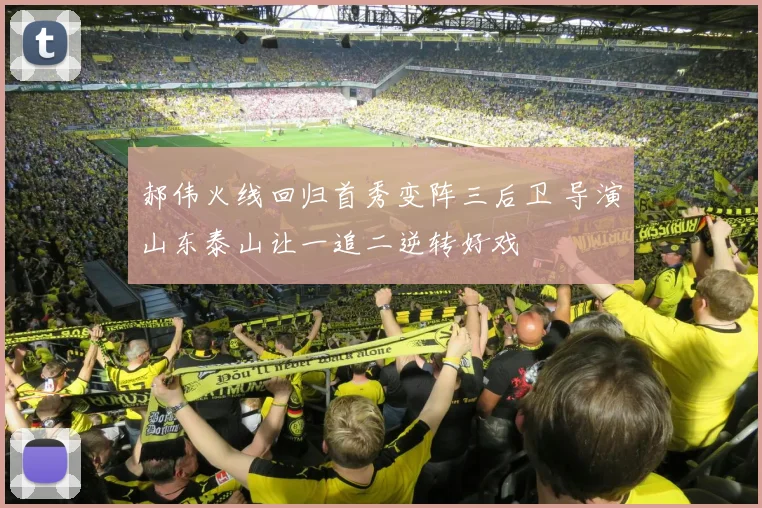 郝伟火线回归首秀变阵三后卫 导演山东泰山让一追二逆转好戏